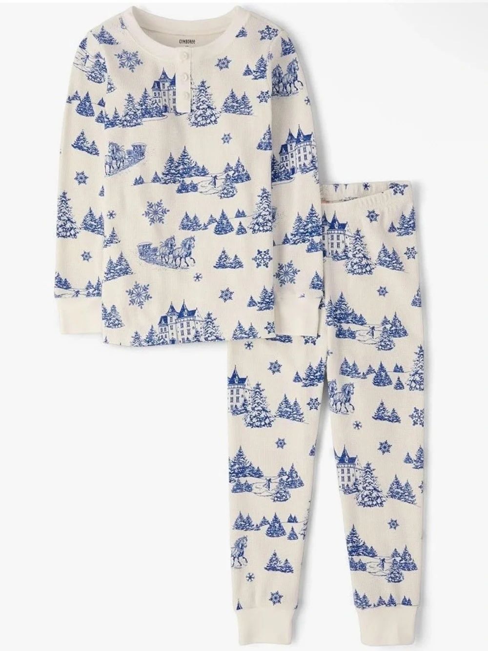 Homegrown by Gymboree Boys Girls Winter Toile 2-piece Pajamas Size 2T